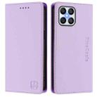 For Honor X8 4G / X30i / Play6T Pro RC01 Dual-Folded Magnetic Suction RFID Leather Phone Case(Light Purple) - 2