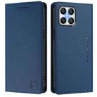 For Honor X8 4G / X30i / Play6T Pro RC01 Dual-Folded Magnetic Suction RFID Leather Phone Case(Dark Blue) - 2