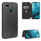 For OPPO A7(AX7) / A5s / AX5s / A12 Carbon Fiber Texture Horizontal Flip TPU + PC + PU Leather Case with Card Slot(Black) - 1