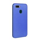 For OPPO A7(AX7) / A5s / AX5s / A12 Carbon Fiber Texture Horizontal Flip TPU + PC + PU Leather Case with Card Slot(Blue) - 3