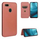 For OPPO A7(AX7) / A5s / AX5s / A12 Carbon Fiber Texture Horizontal Flip TPU + PC + PU Leather Case with Card Slot(Brown) - 1