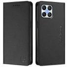 For Honor X8 5G / X6 4G / X6s 4G RC01 Dual-Folded Magnetic Suction RFID Leather Phone Case(Black) - 2