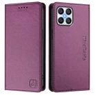 For Honor X8 5G / X6 4G / X6s 4G RC01 Dual-Folded Magnetic Suction RFID Leather Phone Case(Violet) - 2