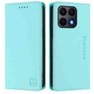 For Honor X8a Global RC01 Dual-Folded Magnetic Suction RFID Leather Phone Case(Mint Green) - 2