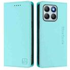 For Honor X8b Global RC01 Dual-Folded Magnetic Suction RFID Leather Phone Case(Mint Green) - 2