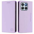 For Honor X8b Global RC01 Dual-Folded Magnetic Suction RFID Leather Phone Case(Light Purple) - 2