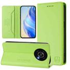 For Honor X9 4G / 5G / Honor X30 5G RC01 Dual-Folded Magnetic Suction RFID Leather Phone Case(Grass Green) - 1