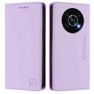 For Honor X9 4G / 5G / Honor X30 5G RC01 Dual-Folded Magnetic Suction RFID Leather Phone Case(Light Purple) - 2