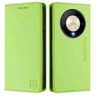 For Honor X9b / Magic6 Lite 5G Global RC01 Dual-Folded Magnetic Suction RFID Leather Phone Case(Grass Green) - 2