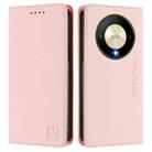 For Honor X9b / Magic6 Lite 5G Global RC01 Dual-Folded Magnetic Suction RFID Leather Phone Case(Pink) - 2