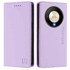 For Honor X9b / Magic6 Lite 5G Global RC01 Dual-Folded Magnetic Suction RFID Leather Phone Case(Light Purple) - 2