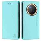 For Honor X9c Global RC01 Dual-Folded Magnetic Suction RFID Leather Phone Case(Mint Green) - 2