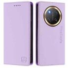 For Honor X9c Global RC01 Dual-Folded Magnetic Suction RFID Leather Phone Case(Light Purple) - 2