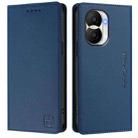 For Honor X40i RC01 Dual-Folded Magnetic Suction RFID Leather Phone Case(Dark Blue) - 2