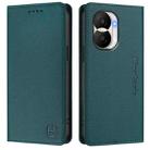 For Honor X40i RC01 Dual-Folded Magnetic Suction RFID Leather Phone Case(Dark Green) - 2