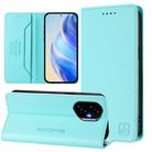 For Honor 300 RC01 Dual-Folded Magnetic Suction RFID Leather Phone Case(Mint Green) - 1