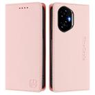 For Honor 300 RC01 Dual-Folded Magnetic Suction RFID Leather Phone Case(Pink) - 2