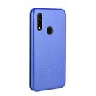 For OPPO A8 / A31 (2020) Carbon Fiber Texture Horizontal Flip TPU + PC + PU Leather Case with Card Slot(Blue) - 3