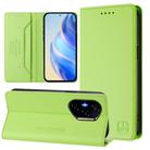 For Honor 300 Pro / 300 Ultra RC01 Dual-Folded Magnetic Suction RFID Leather Phone Case(Grass Green) - 1
