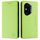 For Honor 300 Pro / 300 Ultra RC01 Dual-Folded Magnetic Suction RFID Leather Phone Case(Grass Green) - 2