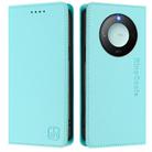 For Honor X60 / X9c Smart RC01 Dual-Folded Magnetic Suction RFID Leather Phone Case(Mint Green) - 2