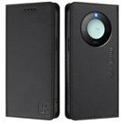 For Honor X60 / X9c Smart RC01 Dual-Folded Magnetic Suction RFID Leather Phone Case(Black) - 2