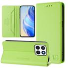 For Honor X8c 4G RC01 Dual-Folded Magnetic Suction RFID Leather Phone Case(Grass Green) - 1