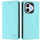 For Honor 400 Lite RC01 Dual-Folded Magnetic Suction RFID Leather Phone Case(Mint Green) - 2