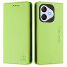For Honor 400 Lite RC01 Dual-Folded Magnetic Suction RFID Leather Phone Case(Grass Green) - 2