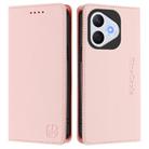 For Honor 400 Lite RC01 Dual-Folded Magnetic Suction RFID Leather Phone Case(Pink) - 2