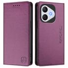 For Honor 400 Lite RC01 Dual-Folded Magnetic Suction RFID Leather Phone Case(Violet) - 2