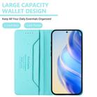 For Honor 400 RC01 Dual-Folded Magnetic Suction RFID Leather Phone Case(Mint Green) - 3