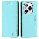 For Honor Power RC01 Dual-Folded Magnetic Suction RFID Leather Phone Case(Mint Green) - 2