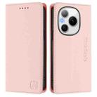 For Honor Power RC01 Dual-Folded Magnetic Suction RFID Leather Phone Case(Pink) - 2
