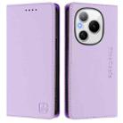 For Honor Power RC01 Dual-Folded Magnetic Suction RFID Leather Phone Case(Light Purple) - 2