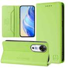 For Honor Play 60 RC01 Dual-Folded Magnetic Suction RFID Leather Phone Case(Grass Green) - 1