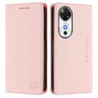 For Honor Play 60 RC01 Dual-Folded Magnetic Suction RFID Leather Phone Case(Pink) - 2