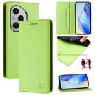 For Honor 400 Pro Global 160.8mm RC01 Dual-Folded Magnetic Suction RFID Leather Phone Case(Grass Green) - 1