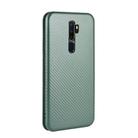 For OPPO A9 (2020) / A11 / A11X / A5 (2020) Carbon Fiber Texture Horizontal Flip TPU + PC + PU Leather Case with Card Slot(Green) - 3