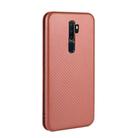 For OPPO A9 (2020) / A11 / A11X / A5 (2020) Carbon Fiber Texture Horizontal Flip TPU + PC + PU Leather Case with Card Slot(Brown) - 2