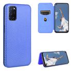 For OPPO A52 / A72 / A92 Carbon Fiber Texture Horizontal Flip TPU + PC + PU Leather Case with Card Slot(Blue) - 1