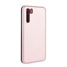 For OPPO A91 / F15 Reno3(Southeast Asia Version) Carbon Fiber Texture Horizontal Flip TPU + PC + PU Leather Case with Card Slot(Pink) - 3