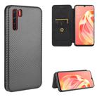 For OPPO A91 / F15 Reno3(Southeast Asia Version) Carbon Fiber Texture Horizontal Flip TPU + PC + PU Leather Case with Card Slot(Black) - 1