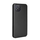 For OPPO A92s Carbon Fiber Texture Horizontal Flip TPU + PC + PU Leather Case with Card Slot(Black) - 3