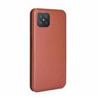 For OPPO A92s Carbon Fiber Texture Horizontal Flip TPU + PC + PU Leather Case with Card Slot(Brown) - 3