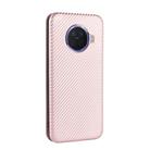 For OPPO Ace2 Carbon Fiber Texture Horizontal Flip TPU + PC + PU Leather Case with Card Slot(Pink) - 3