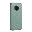 For OPPO Ace2 Carbon Fiber Texture Horizontal Flip TPU + PC + PU Leather Case with Card Slot(Green) - 3