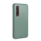 For OPPO Find X2 Pro Carbon Fiber Texture Horizontal Flip TPU + PC + PU Leather Case with Card Slot(Green) - 3