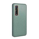 For OPPO Find X2 Pro Carbon Fiber Texture Horizontal Flip TPU + PC + PU Leather Case with Card Slot(Green) - 3