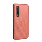 For OPPO Find X2 Pro Carbon Fiber Texture Horizontal Flip TPU + PC + PU Leather Case with Card Slot(Brown) - 3